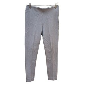 Loft Pants Houndstooth Gray Grey White Stretch Career Side‎ Zip Size 4